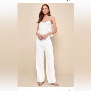 NWT Lulus praiseworthy Altitude Ivory high rise pants size small 🌸 C  Sold Out